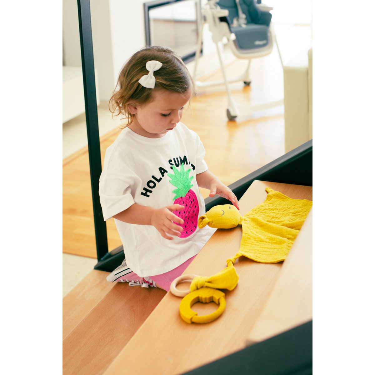 SET DOUDOU + BANDANA + Bijtring - MOD. OSO - BLAUW/GRIJS