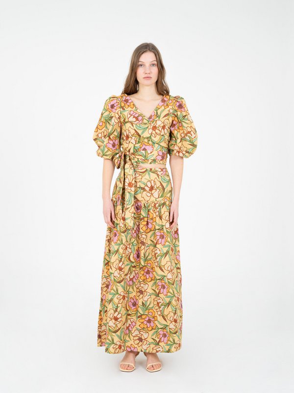 Gonna lunga con stampa floreale Lysandra