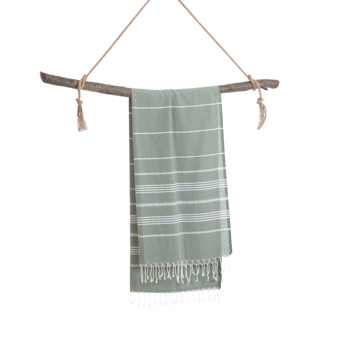 TOWEL TO GO Serviette de plage en coton IPANEMA 180x100 cm | Sans sable | Kaki | avec coffret cadeau