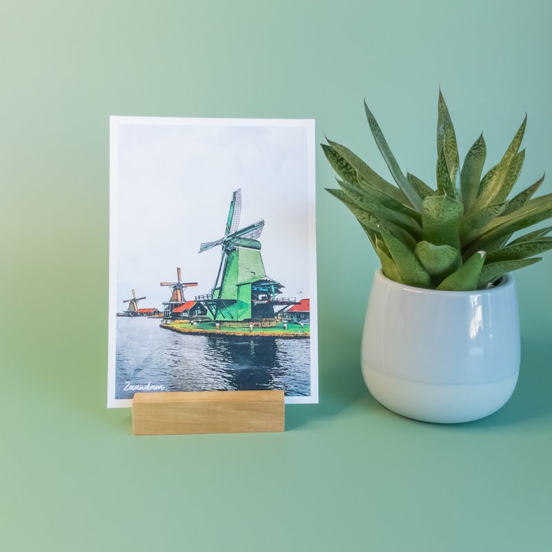 Zaandam Windmills, Netherlands - A6 Postcard with Envelope
