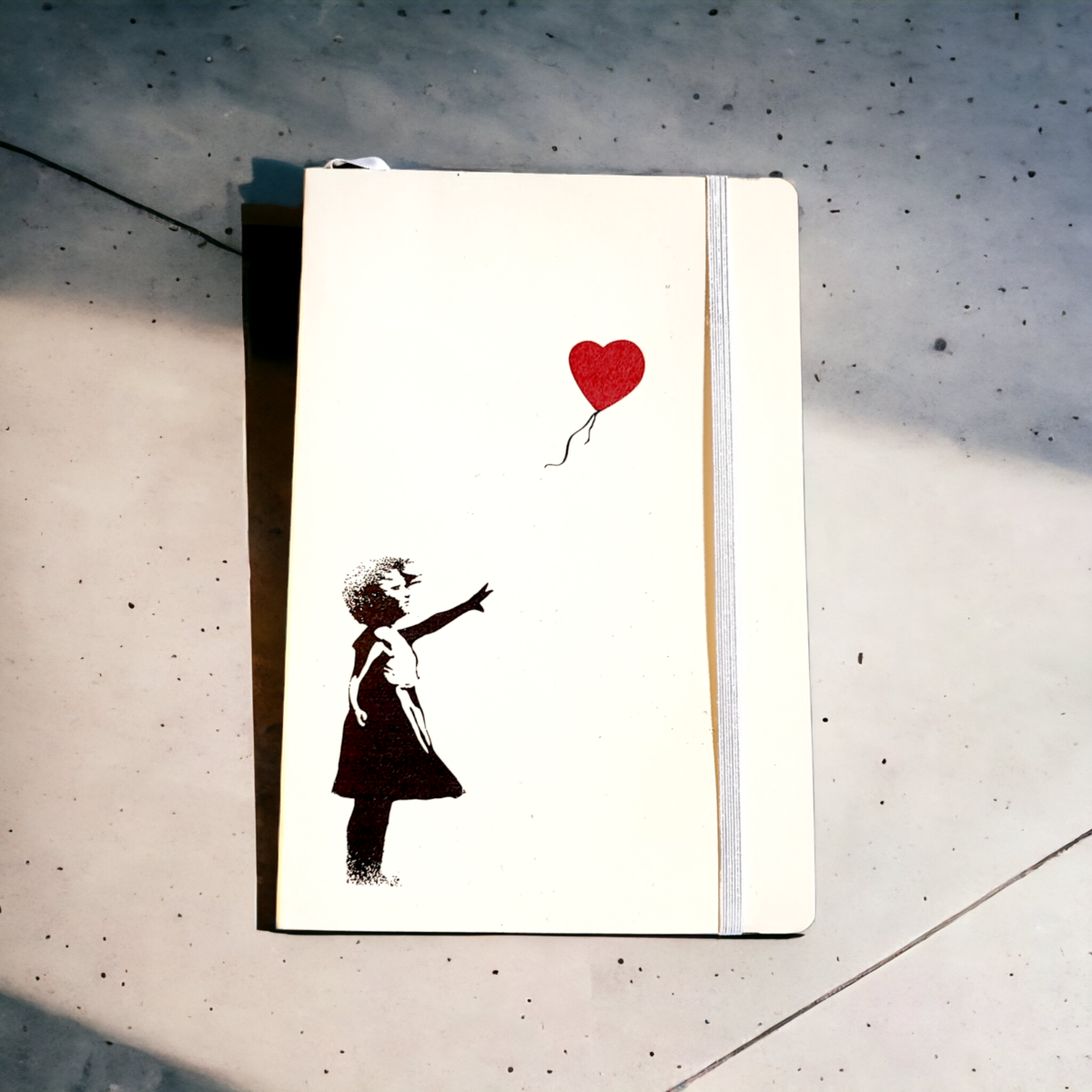 Banksy A5 Soft-Touch Notitieboekje - Meisje met rode ballon