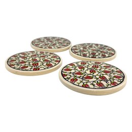 Propina de cerámica - 4 set - Tulpe - 9 cm