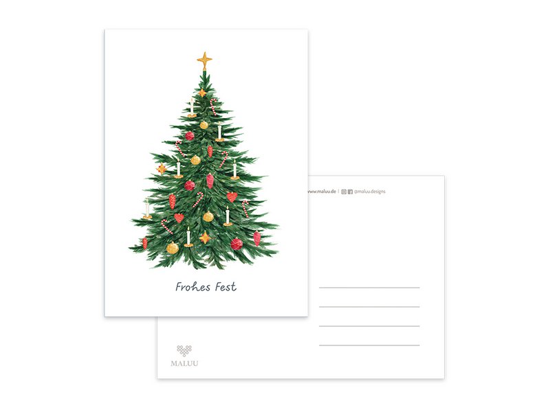 ALBERO DI NATALE DELLA CARTOLINA