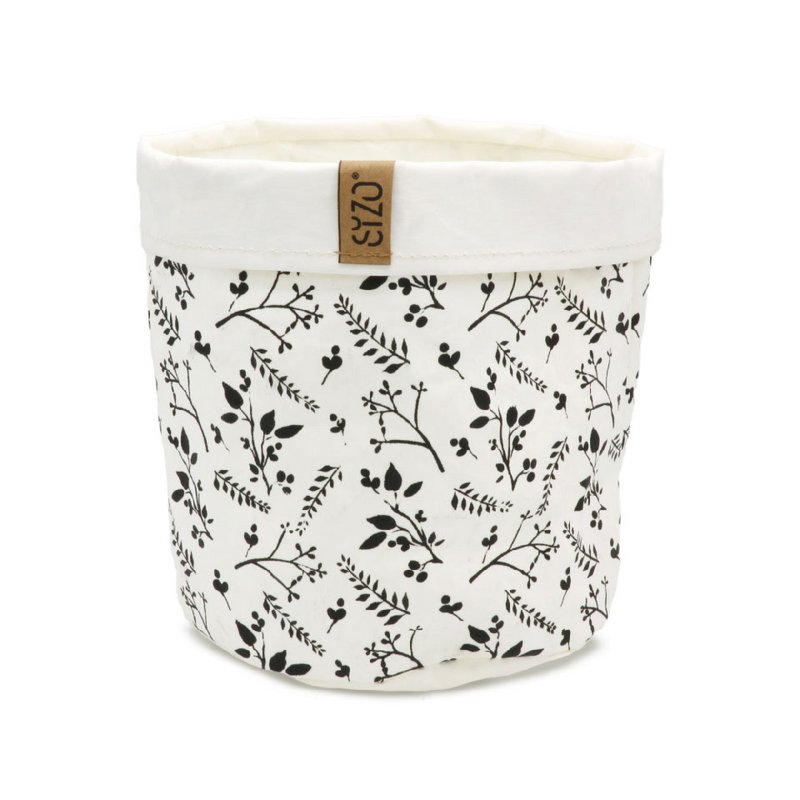 SIZO Washable Paper Bag Flower White with waterproof biodegradable liner