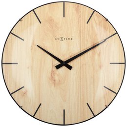 Horloge murale - 35 cm - Dôme Verre - 'Edge Wood Dome'