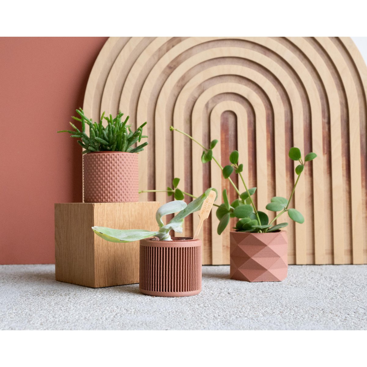 Set 3 vasi Terracotta – Piko - Diamant - Giappone