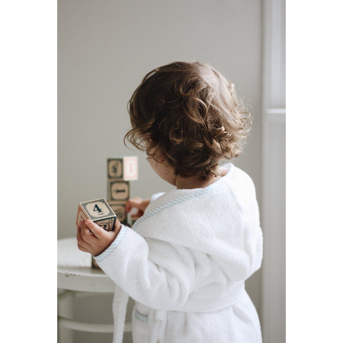 Bobbi Bathrobe - Pale blue stripe - Pale Blue Stripe