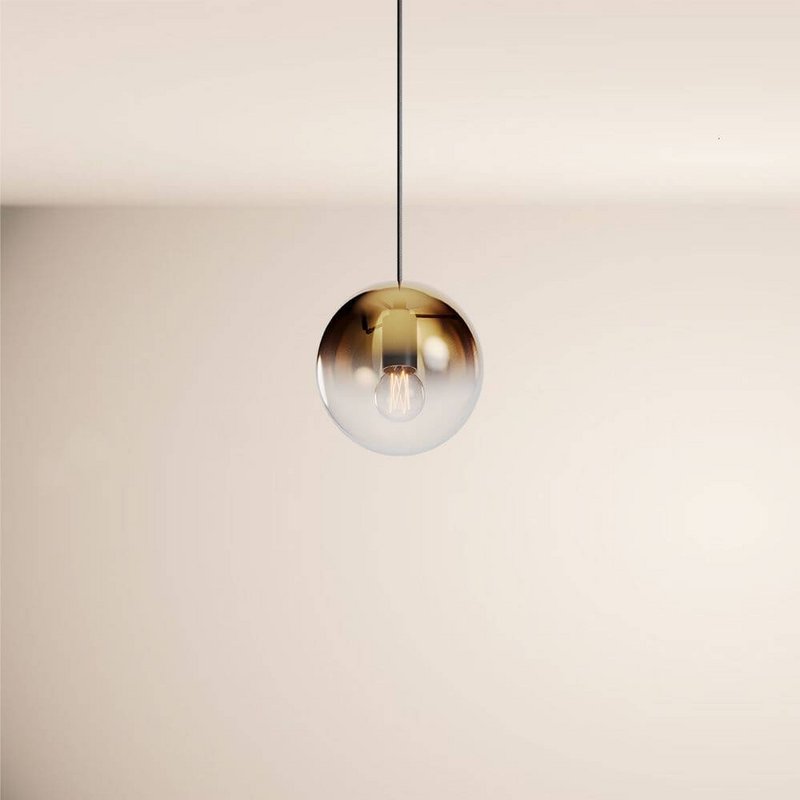 s.luce Orb glazen bol hanglamp 150cm ophanging zwart