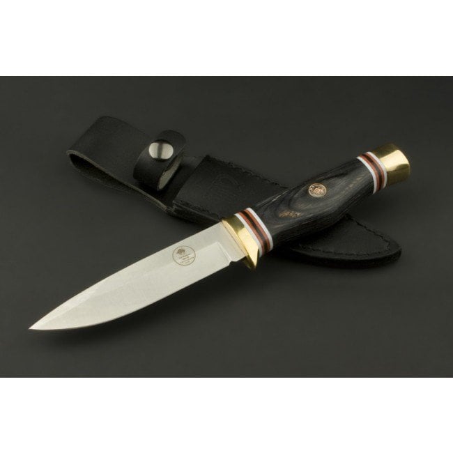 ED MAHONY Ebony Hunter, coltello da caccia, 440C