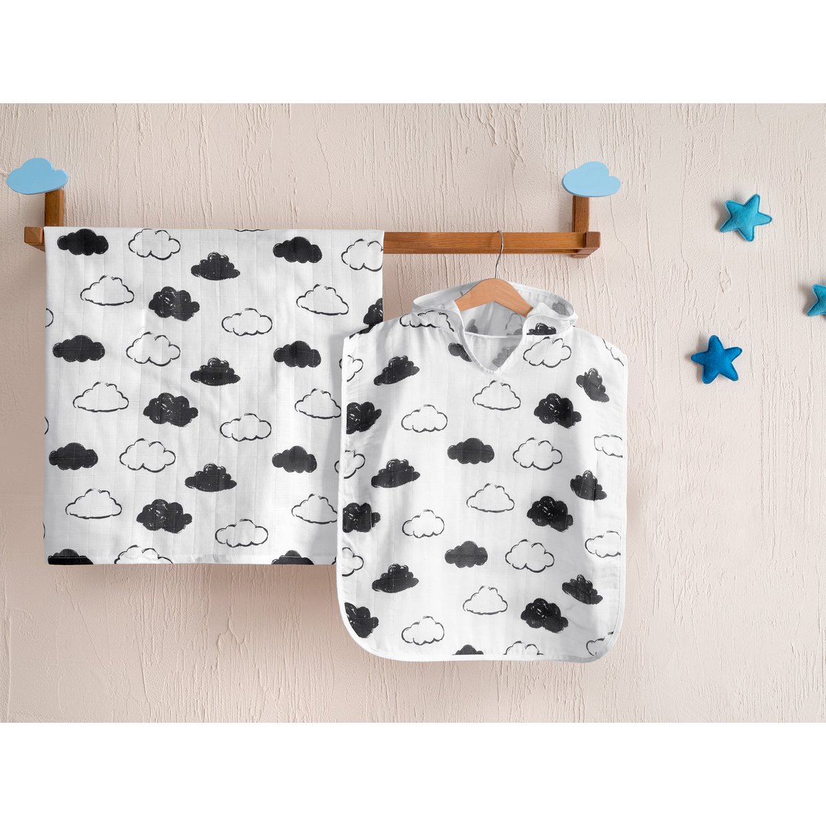 Muslin poncho Cosmic