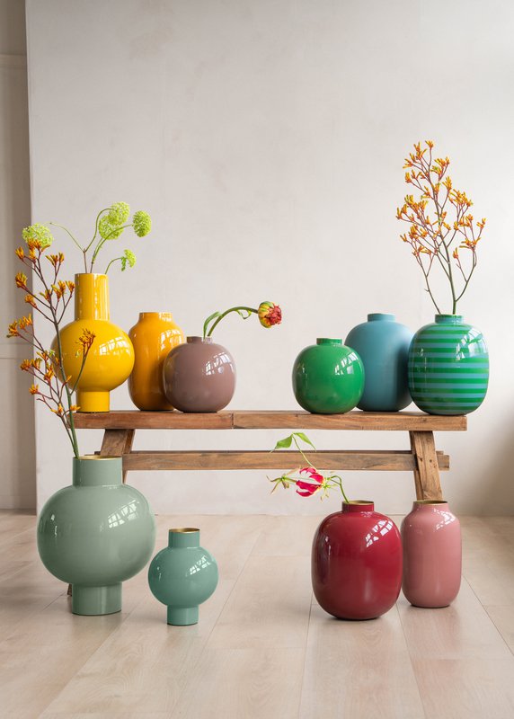 Vase Metal Medium Ocher 24x40cm