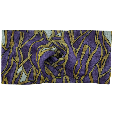 Twist-hoofdband - Goud en Lila, Ponte Jersey
