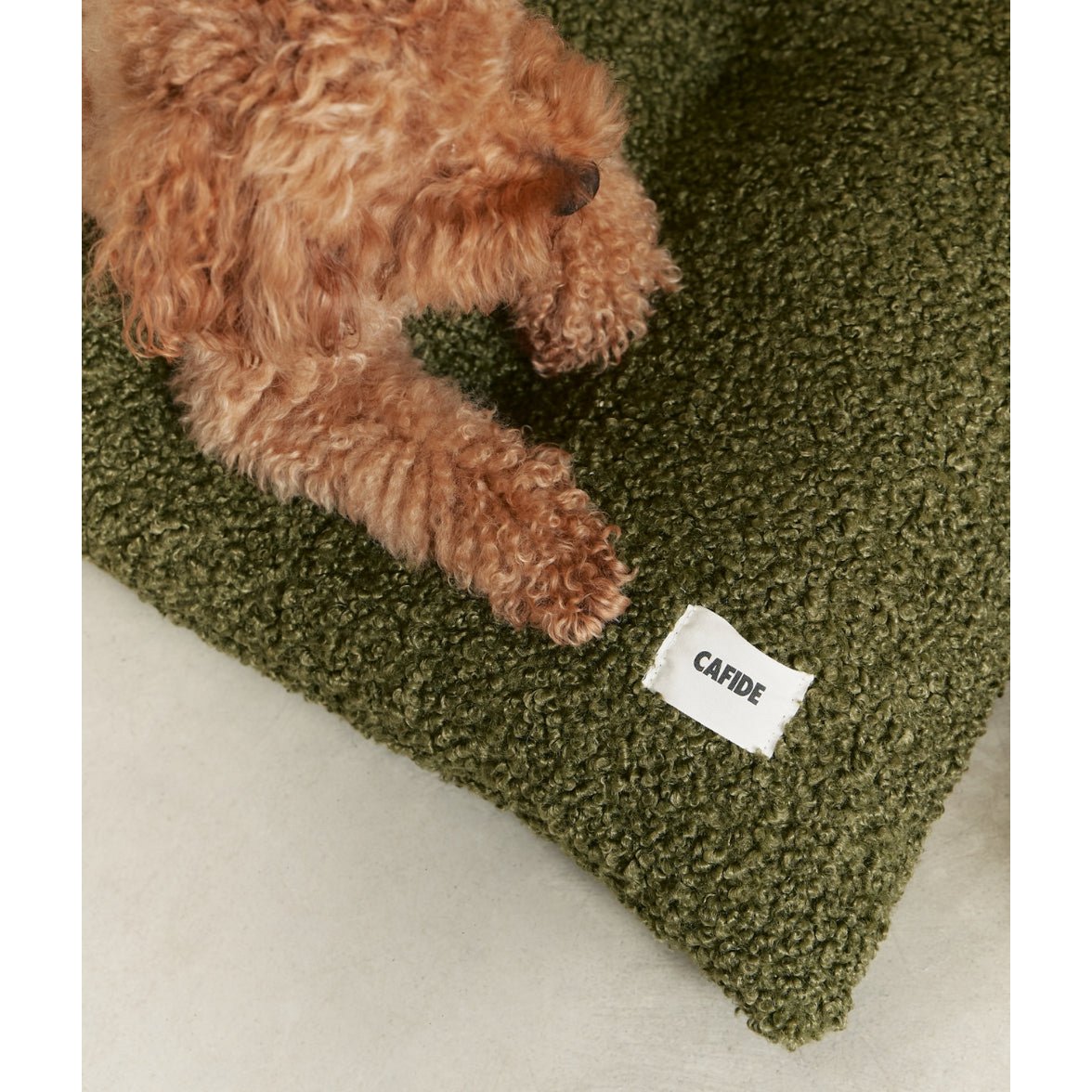 Green Sheepskin Dog Bed Cushion, Bela