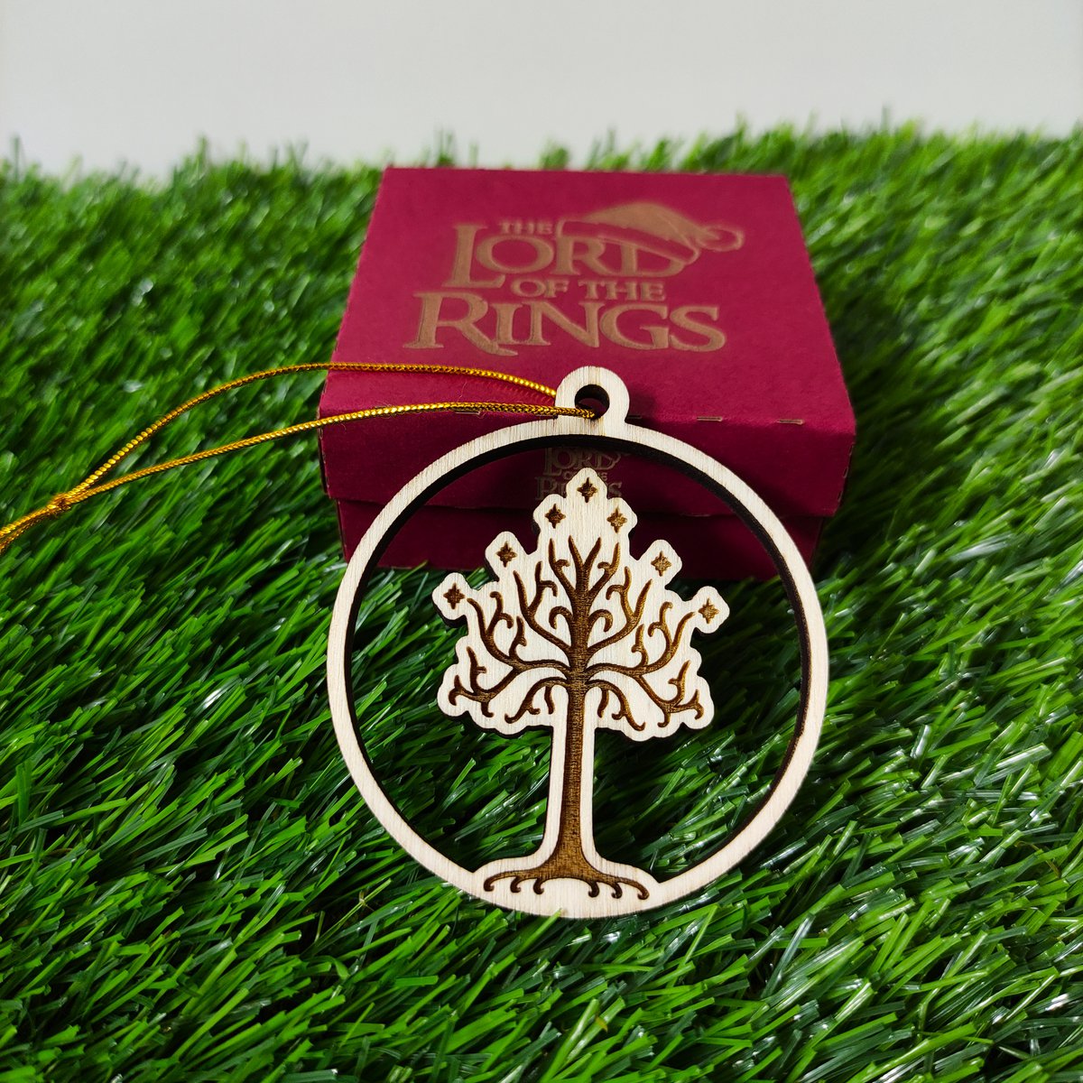 Conjunto de 6 adornos navideños de madera del Señor de los Anillos, regalo geek, adornos de árbol de Navidad, decoración del hogar, decoración navideña ecológica, LOTR