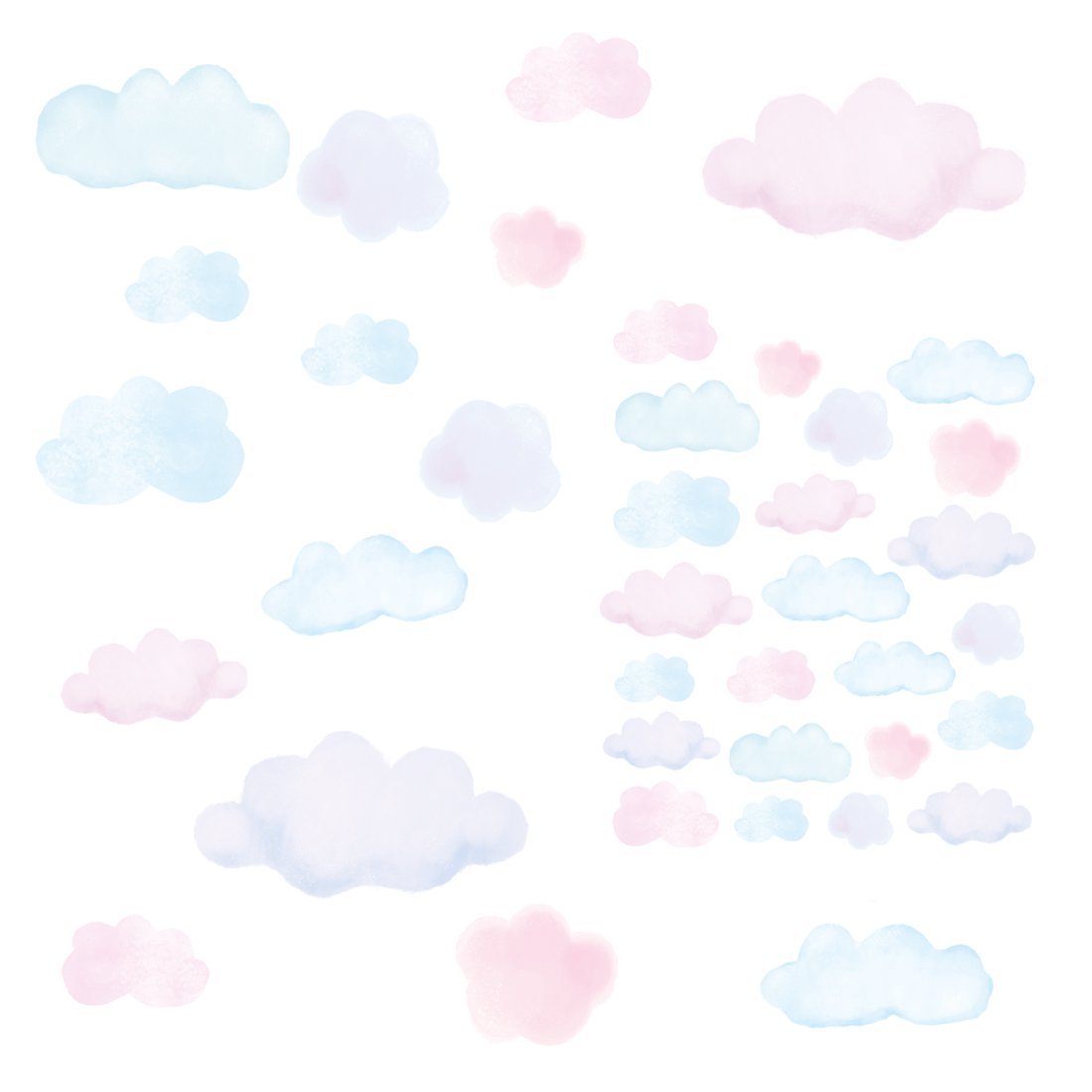 Wandaufkleber | Wolken rosa