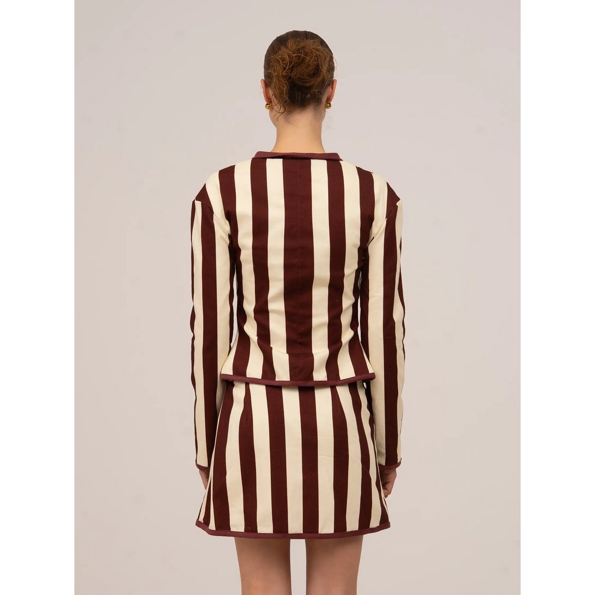 Whistle Burgundy Striped Jacket