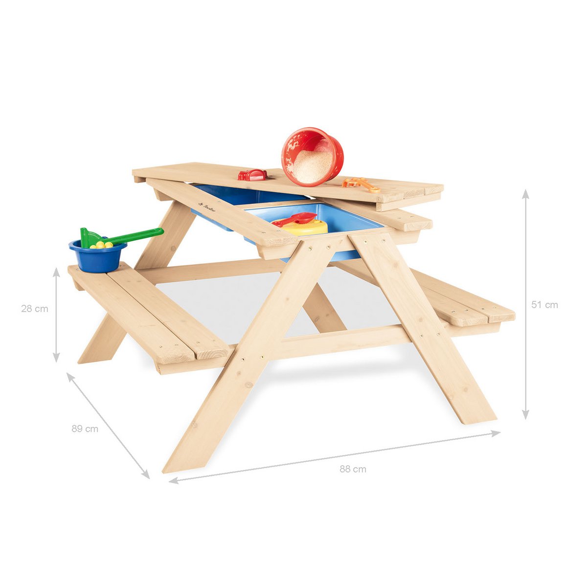 Children´s picnic bench „Matsch-Nicki für 4”, natural