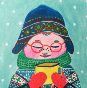 Luxuriöse gefaltete Weihnachtskarten | Bunter Weihnachtskarten-Strickpullover | Trendige Winterkarten mit Schnee