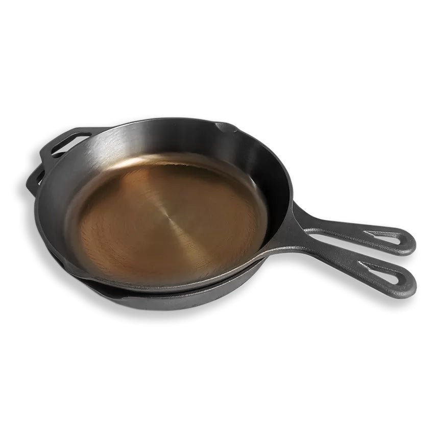 Polerede stegepande støbejern stegepander 25 & 30 cm - 2 stk