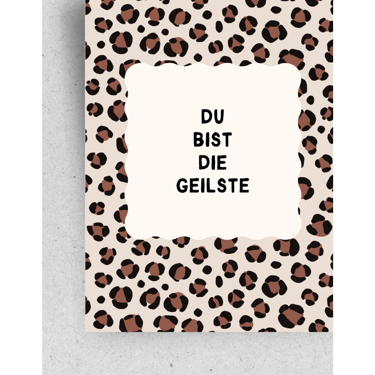 Postcard "You are the hottest" | Leo pattern | Recycled paper
