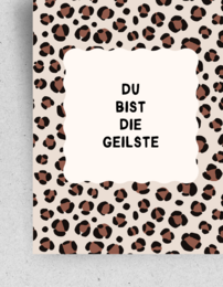 Postcard "You are the hottest" | Leo pattern | Recycled paper