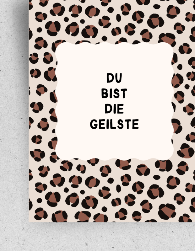 Postcard "You are the hottest" | Leo pattern | Recycled paper