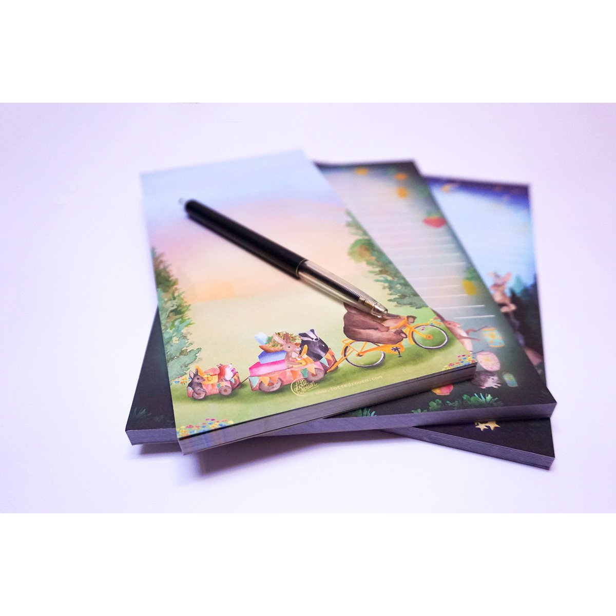 Langstrakte notebook -dagligvarer