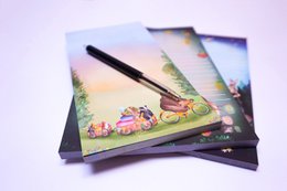 Langstrakte notebook -dagligvarer