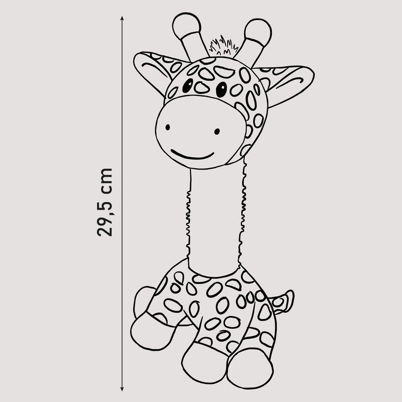 giocattoli NE & No® Dog Giraffe/ Plushant + Cockwork + Squeaker