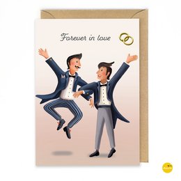 Lykønskning af kort ægteskab 2 mænd