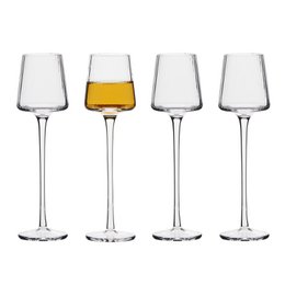 Set di 4 bicchieri da liquore Empire trasparenti
