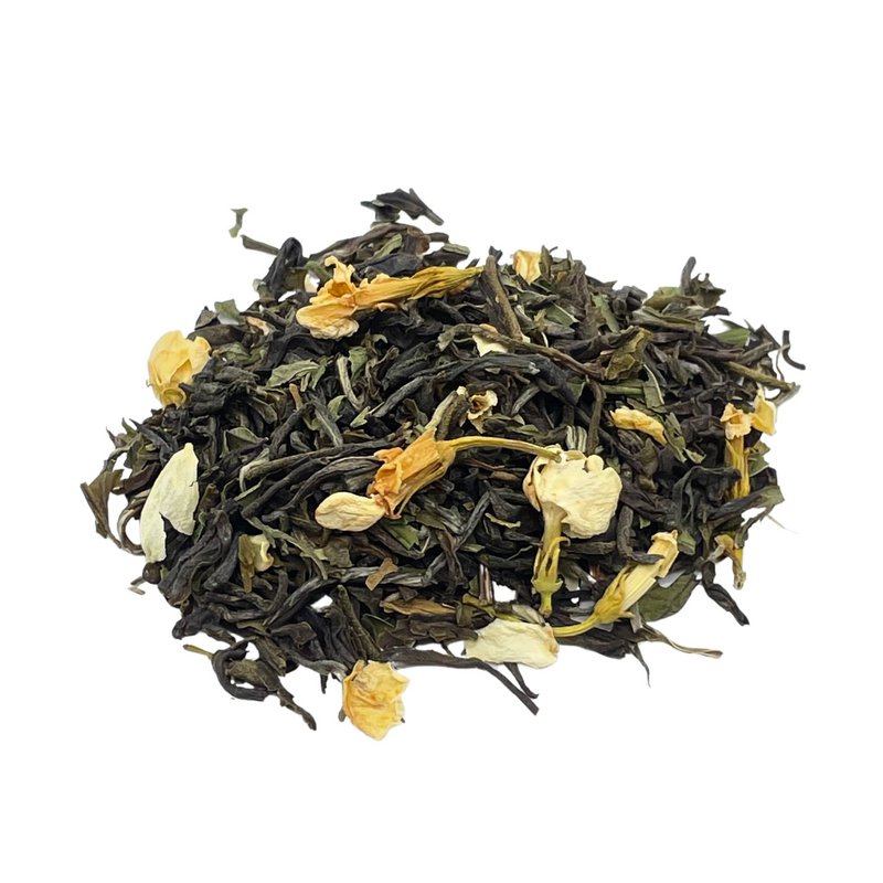 Grüner Tee mit Jasmin und Minze - Lose Blätter, 100g