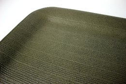 Tablette plate grande bac à portion en tricot vert enduit