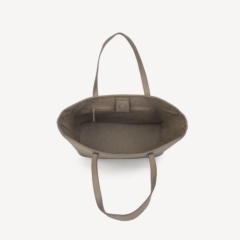 Shopping bag vegana in pelle di mela - Taupe