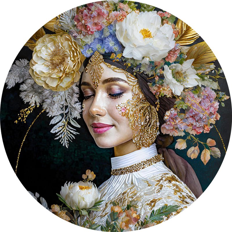 Melli Mello Wall Circle Noir Bloom