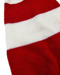Santa hat - Red/white striped flat knit