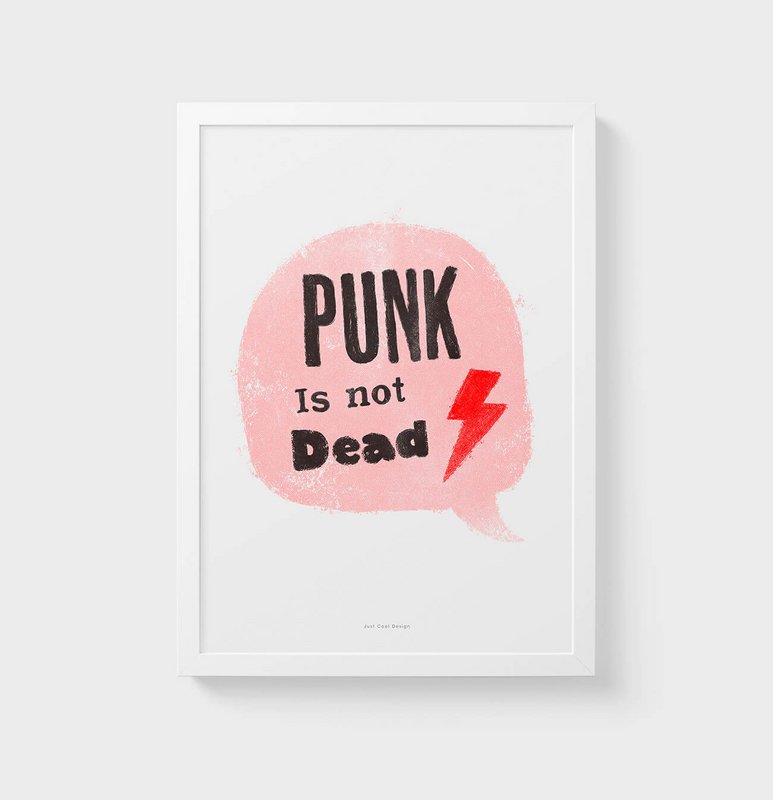 Punk er ikke dødt vægkunsttryk