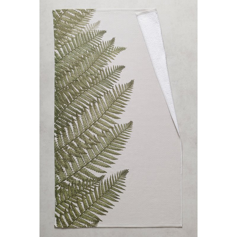 Hammam Terry Bamboe Katoenen Handdoek - Varenprint