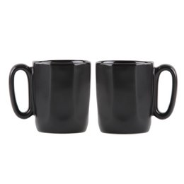 Two black ceramic espresso mugs with handles, 80ml capacity, from the FUORI 29965 collection.