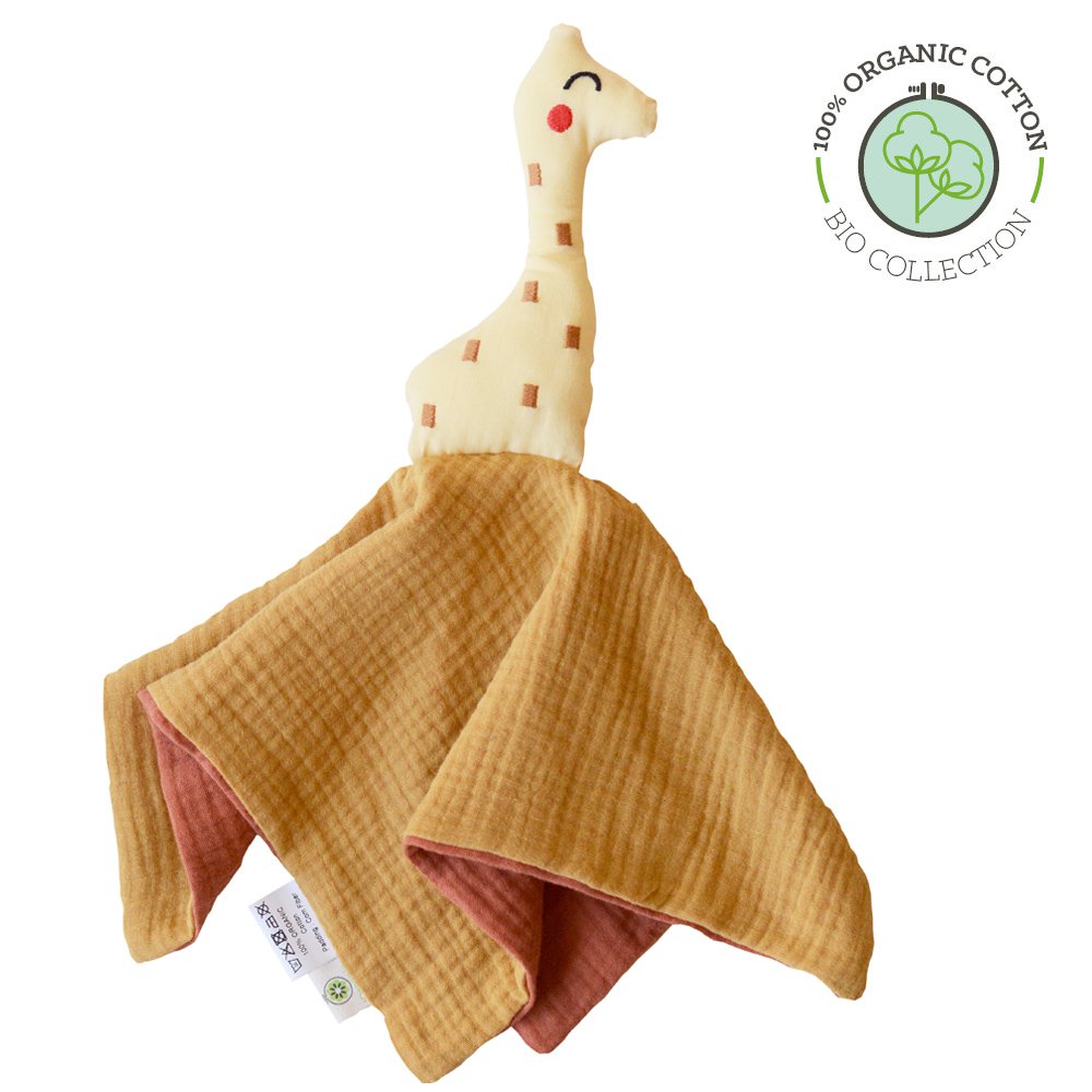 Organic cotton giraffe doudou