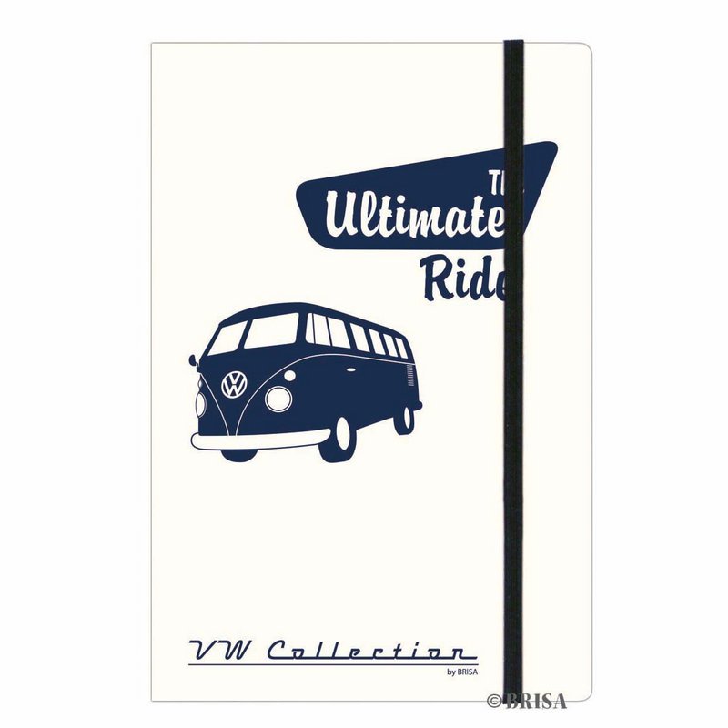 Volkswagen VW T1 Bus Paper Notebook, A5 format, lined - Ultimate Ride/White