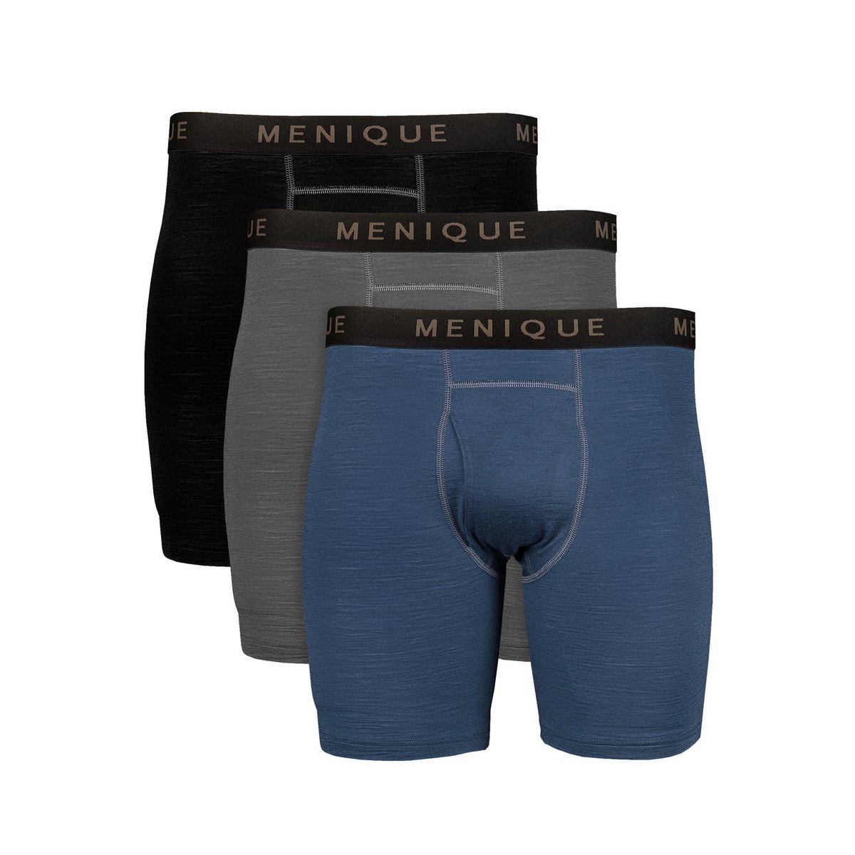 Mænd Merino 160 boxershorts 3-pak Perfekt grå/sort/denim