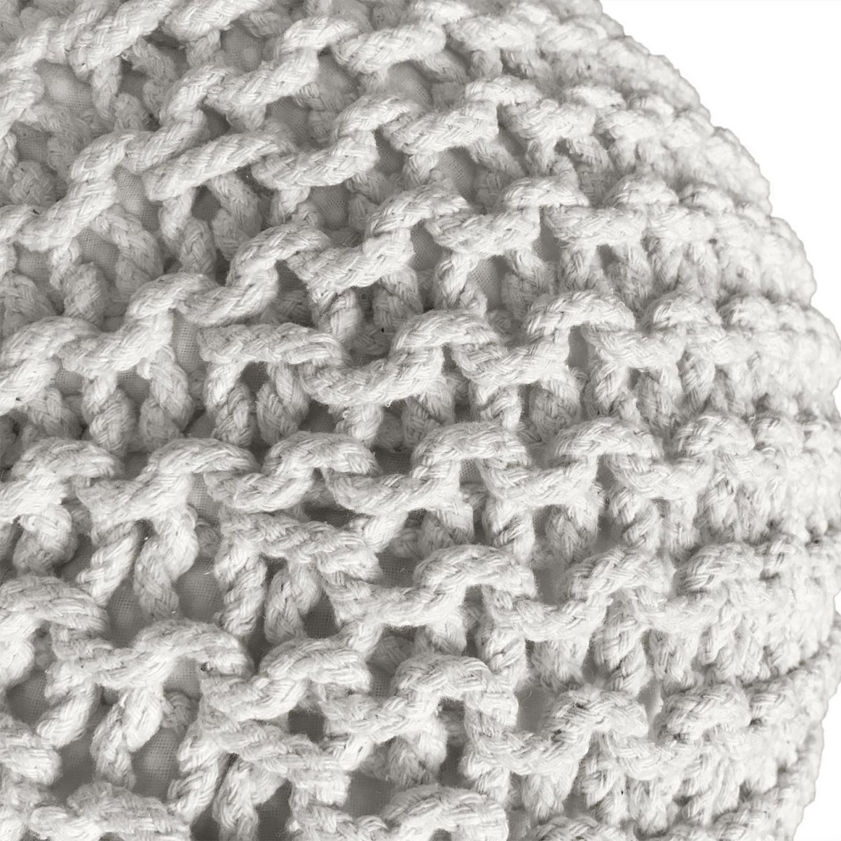 Pouf Ø 55 h 37 h 37 tabouret de tricot siège de planche de sol de pouf durable