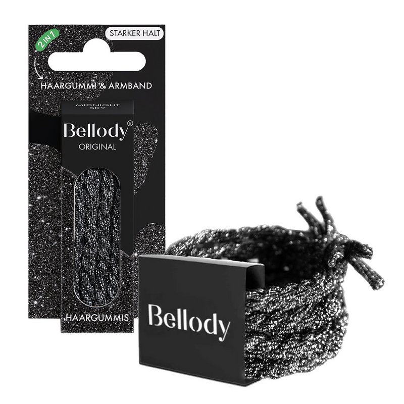 Hårbind glitter - Bellody® (4 stk.) - Stilfuld flettet hårbånd