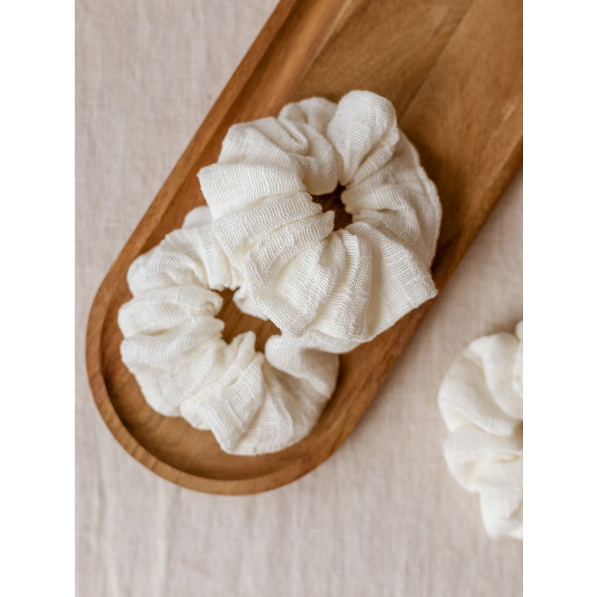 Scrunchie / gasa de marfil