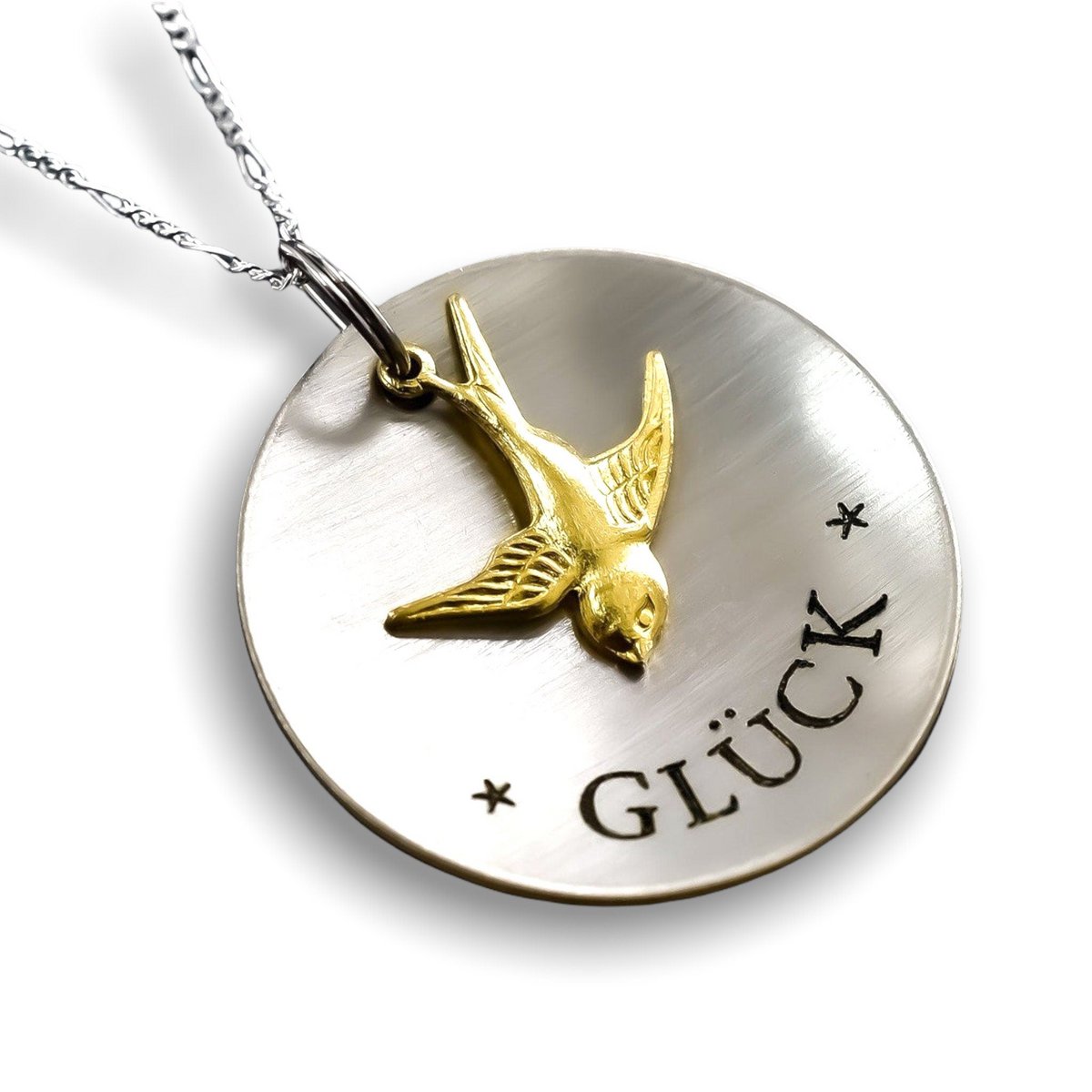 Collier CHANCE avec hirondelle - Argent sterling 925 - K925-113