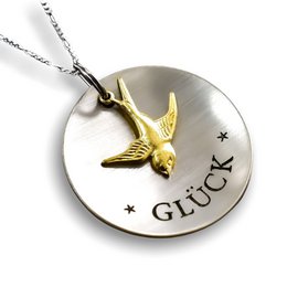 Collier CHANCE avec hirondelle - Argent sterling 925 - K925-113
