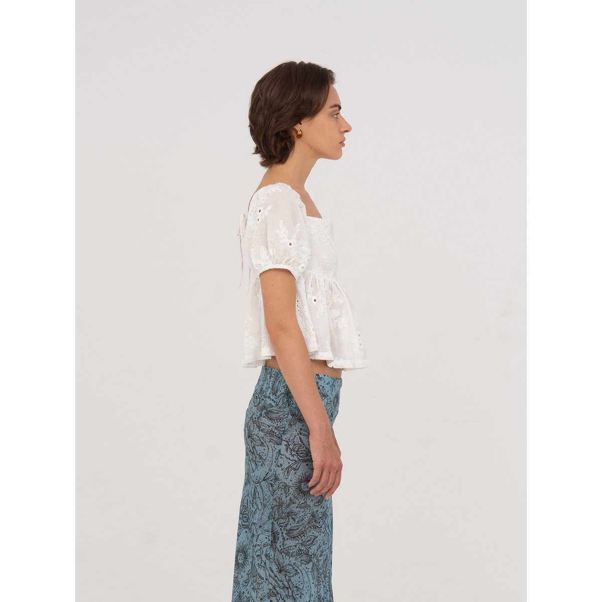 Vera Embroidered White Top