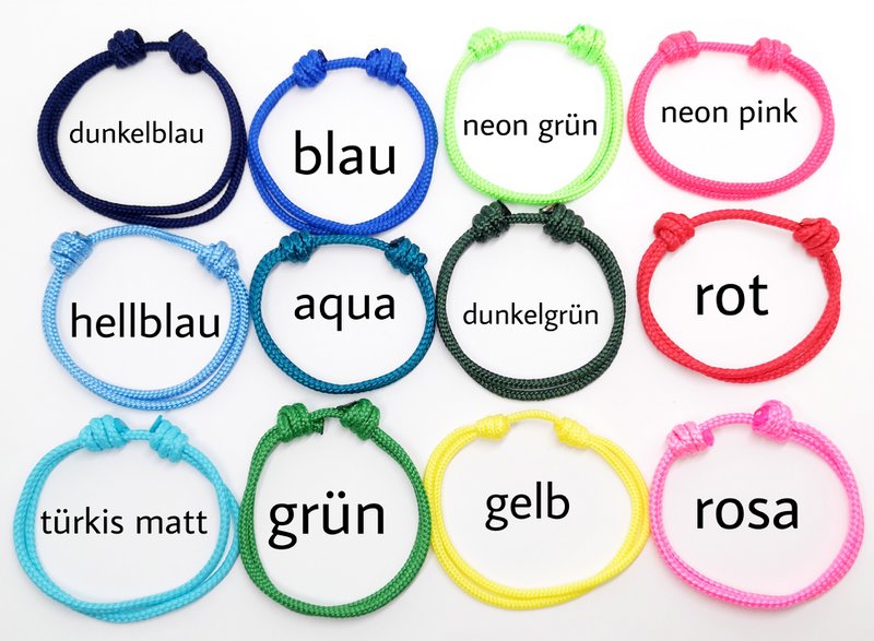 Schiebeknotenarmband mit kleinem,breiten Anhänger - Anker - blau weiß rot