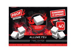 ALLUME FEU CUBES BLANC X 40- PROF  
